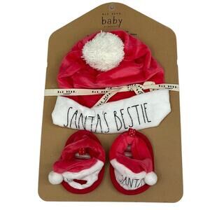 Rae Dunn Baby Holiday Christmas Hat And Slippers